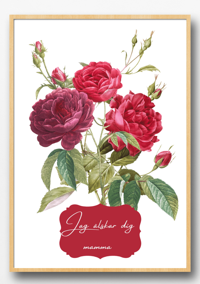 Mors dag poster - Rosor