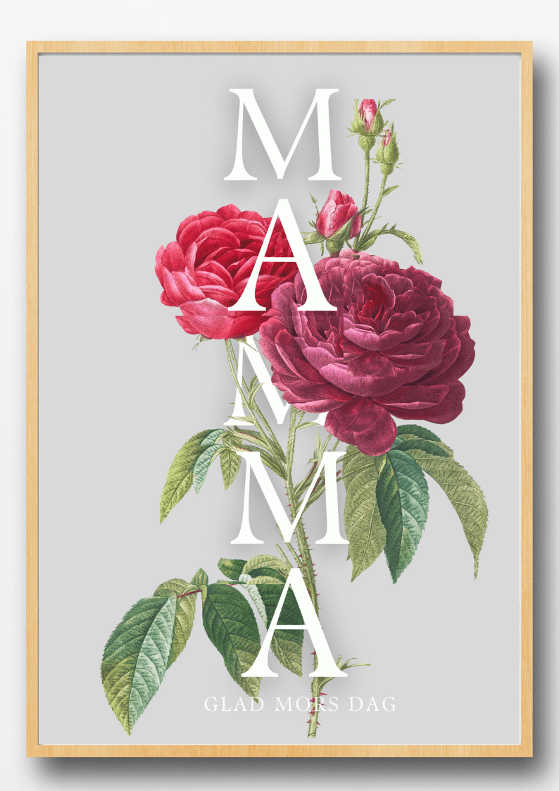 Mors dag poster - Rosor
