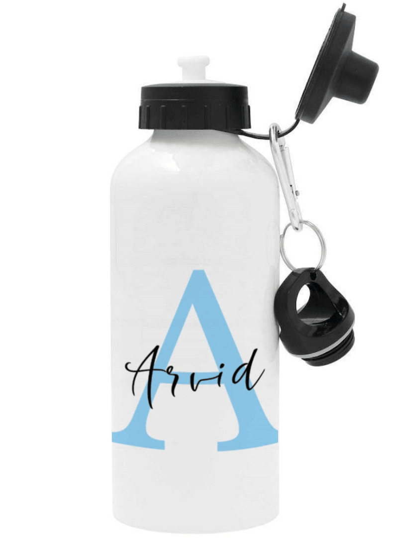 Personlig vattenflaska med namn - Namn med initial