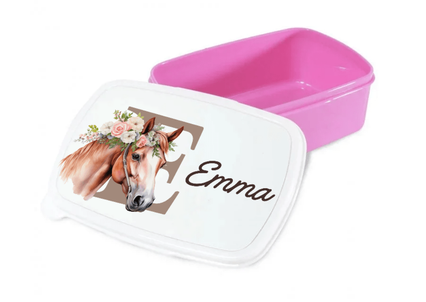 Personlig lunchlåda för barn - matlåda - lunchbox - Häst