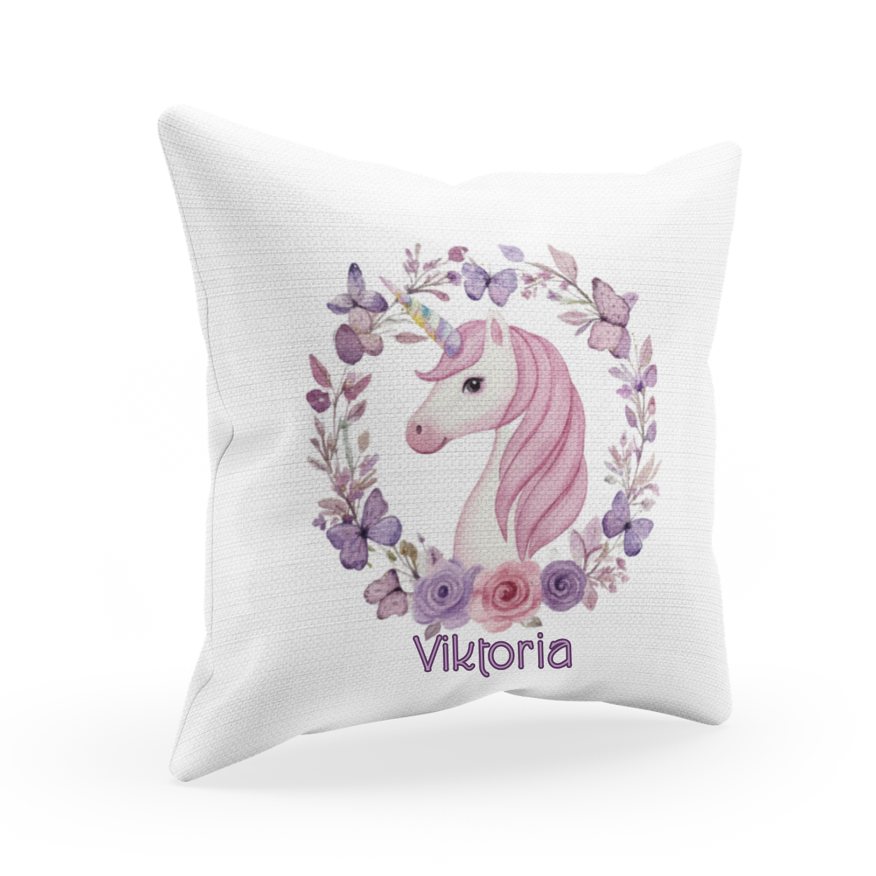 Personligt kuddfodral för barn - Enhörning - DalaStil