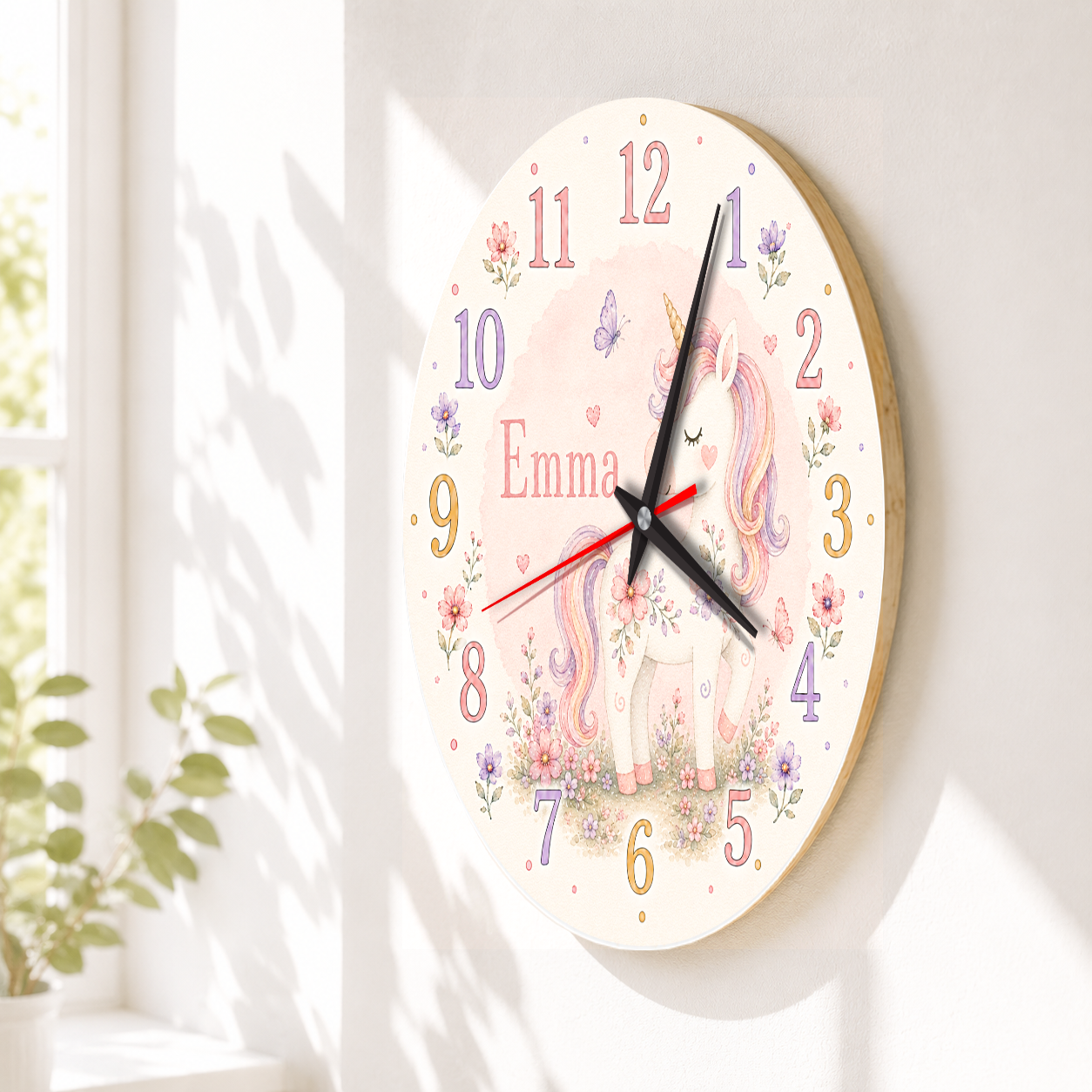 Einhorn-Wanduhr – DalaStil Kinderzimmer