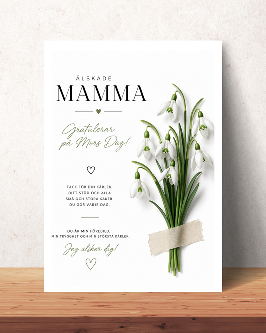 Personalized Mother's Day poster - Snowdrop