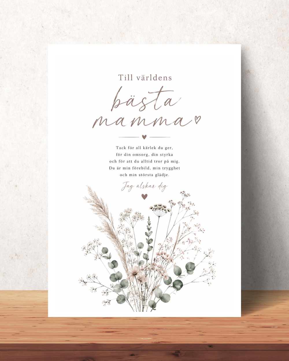 Personalisiertes Muttertagsposter – Blumenmagie