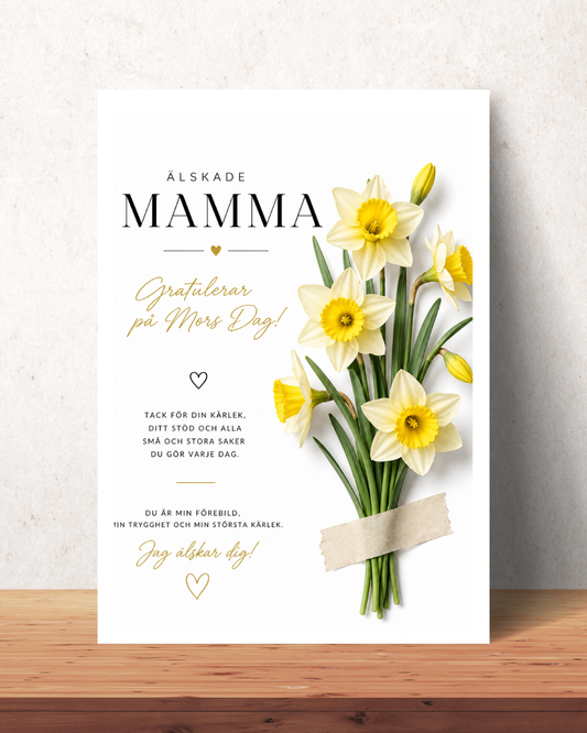 Personalized Mother's Day Poster - Daffodil