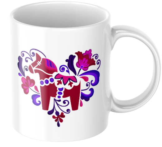 Dalahäst mugg - Personlig kaffemugg