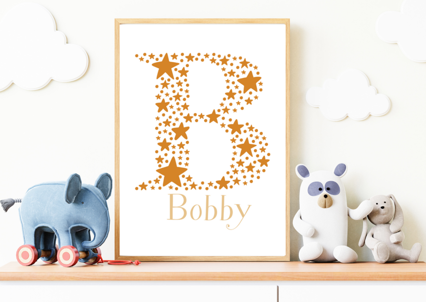 Personliga barntavlor - Posters till barnrummet--Barnaffisch - Astronaut - DalaStil