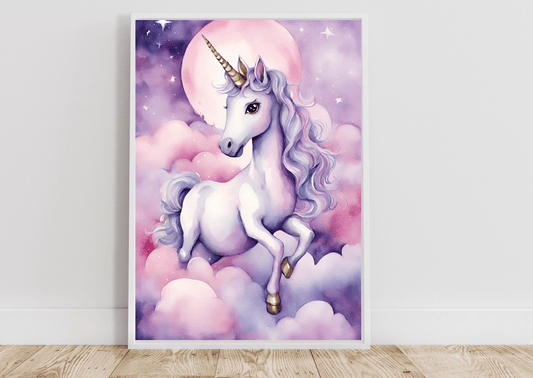 Personliga barntavlor - Posters till barnrummet - Magic Enhörning - 