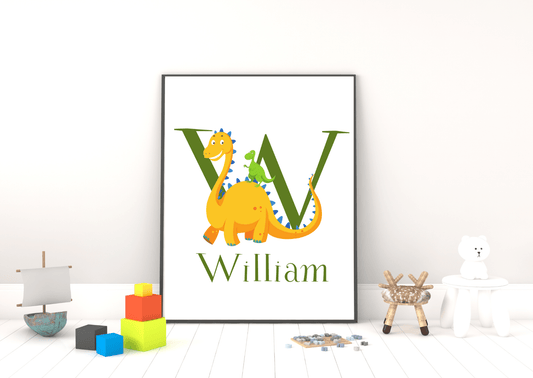 Personliga barntavlor - Posters till barnrummet - Cool Dinosaurie - T - Rex