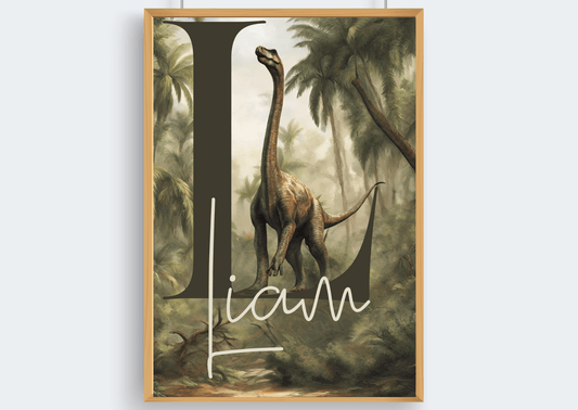 Personliga barntavlor - Posters till barnrummet - Dinosaurie
