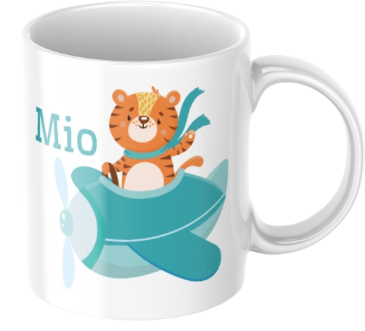 Barnmugg med namn - Tiger