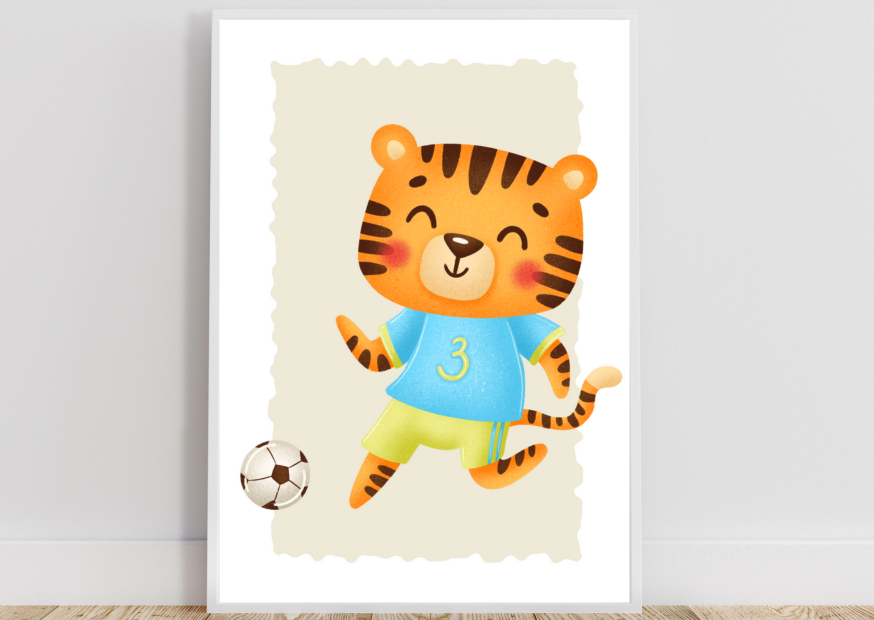 Personliga barntavlor - Posters till barnrummet- Football - DalaStil