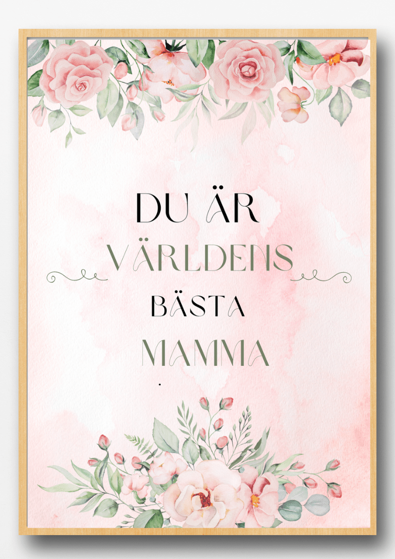 Mors dag poster - Världens bästa mamma
