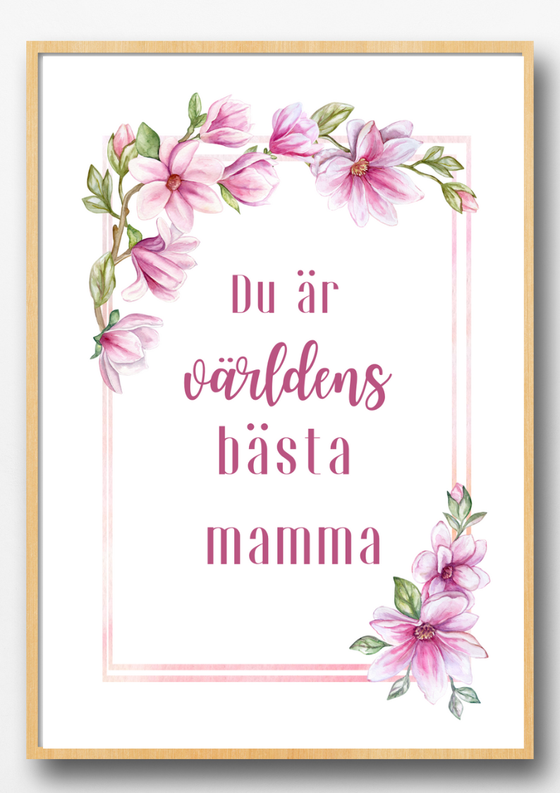 Mors dag poster - Världens bästa mamma - DalaStil