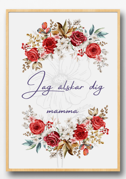 Mors dag poster - Blommor