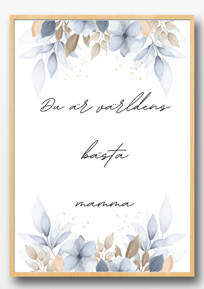Mors dag poster - Vackra blommor