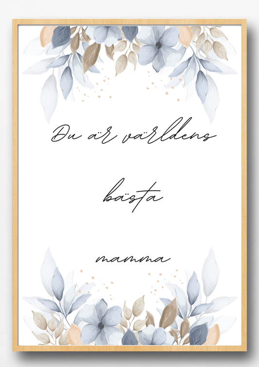 Mors dag poster - Vackra blommor