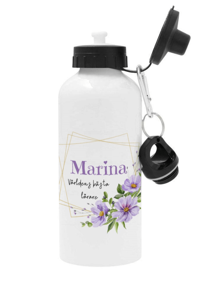 Personlig vattenflaska med namn - Lärare - DalaStil