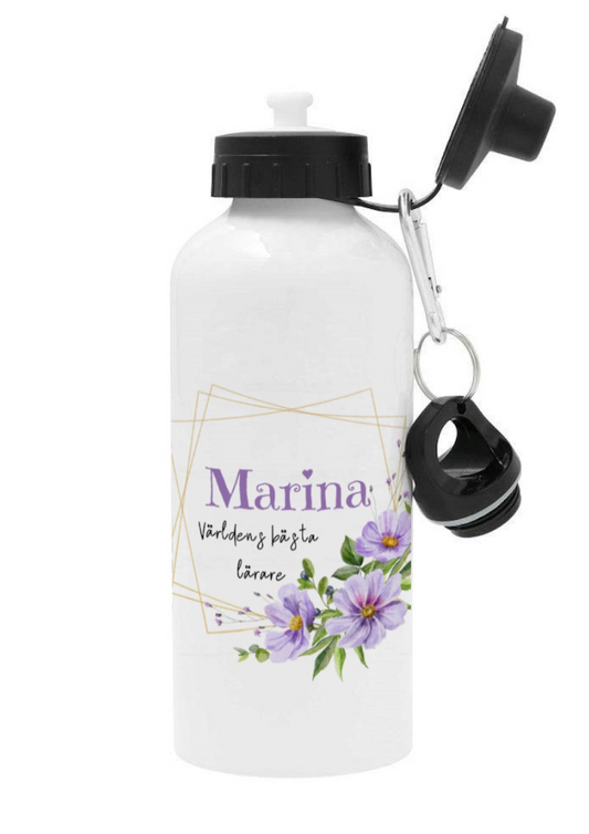 Personlig vattenflaska med namn - Lärare - DalaStil