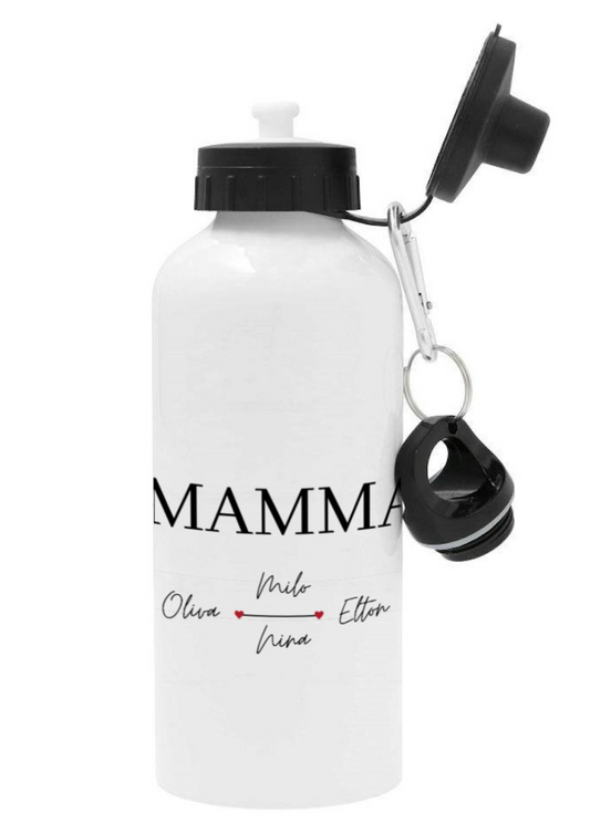 Personlig vattenflaska med namn - Mamma - DalaStil