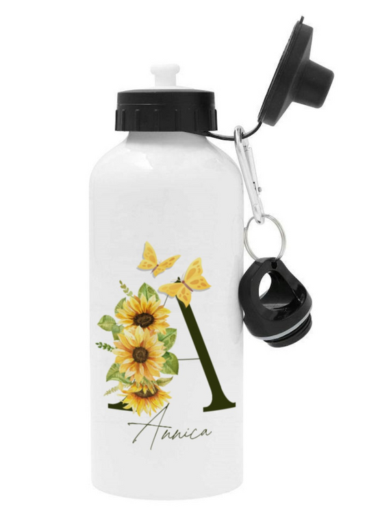 Personlig vattenflaska med namn- Solros - DalaStil