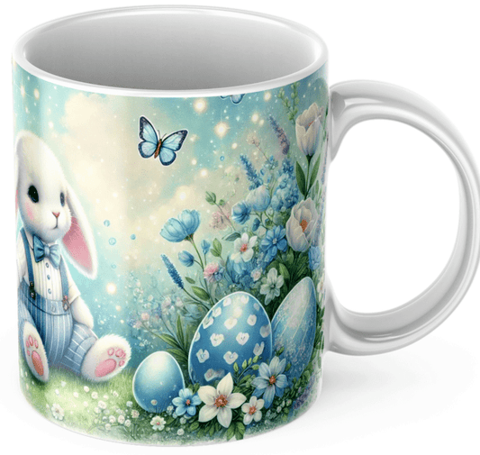 Påskmugg - Glad påsk kaffekopp - Blå