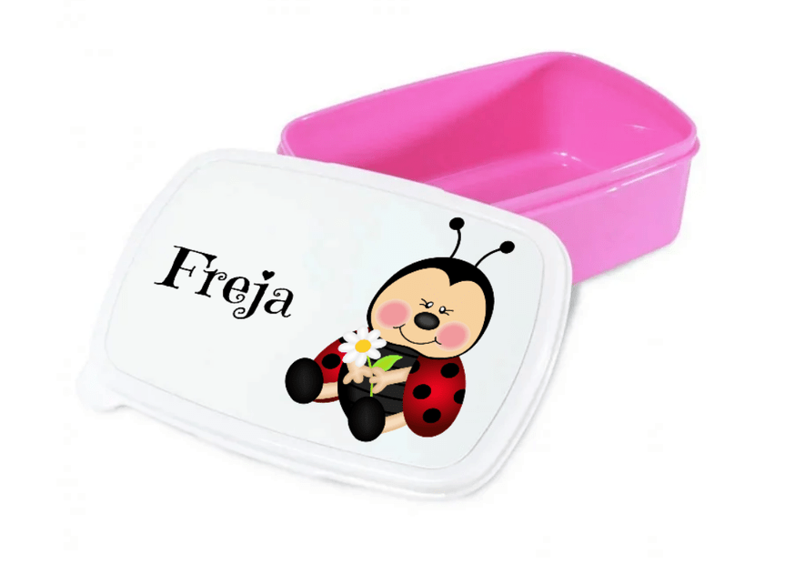 Personlig lunchlåda för barn - matlåda - lunchbox - Nyckelpiga