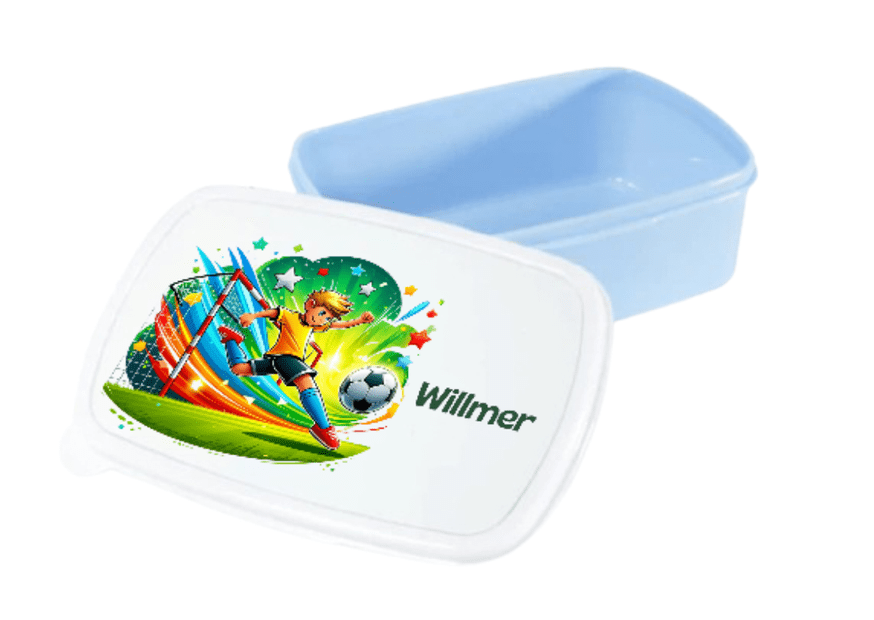 Personlig lunchlåda för barn - matlåda - lunchbox - Fotbollsspelare