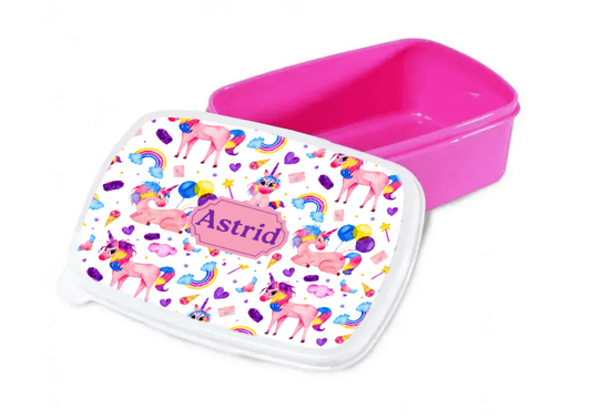 Personlig lunchlåda för barn - matlåda - lunchbox - Enhörningar