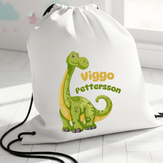GymnastikpåsarPersonlig Gympapåse med Dinosaurie - Gymnastikpåse för Barn