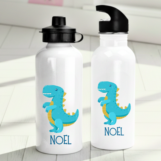 Personlig vattenflaska för barn med dinosauriemotiv - Vattenflaska med eget namn - DalaStil