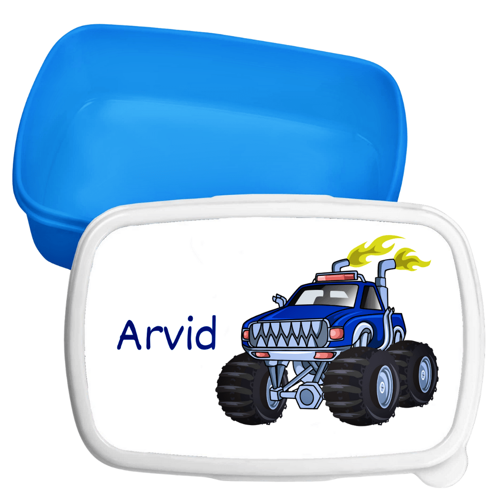 Personlig matlåda för barn - lunchbox - Monster Truck