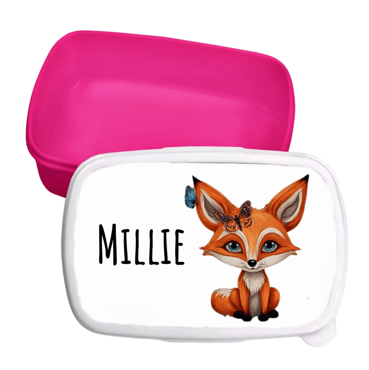 Personlig matlåda för barn - lunchbox - Söt räv