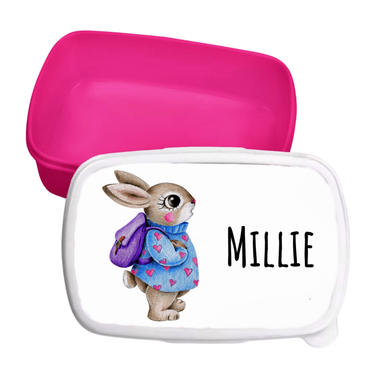 Personlig matlåda för barn - lunchbox - Kanin