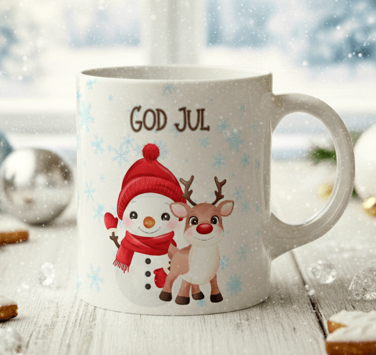 Personig Julmugg - Snögubbe