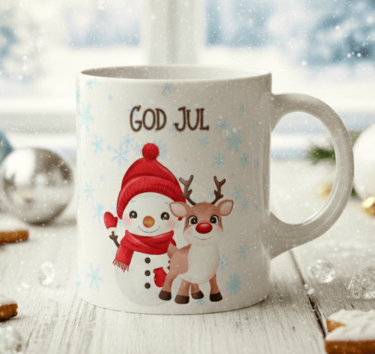 Personig Julmugg - Snögubbe