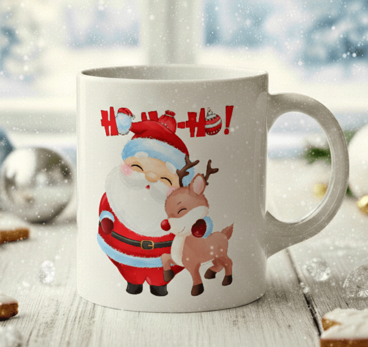 Personlig Julmugg - Tomte med Rudolf