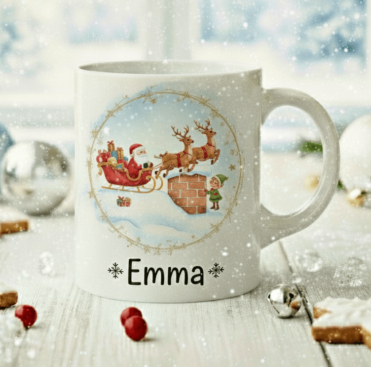 Personlig Julmugg ? Tomte med Släde