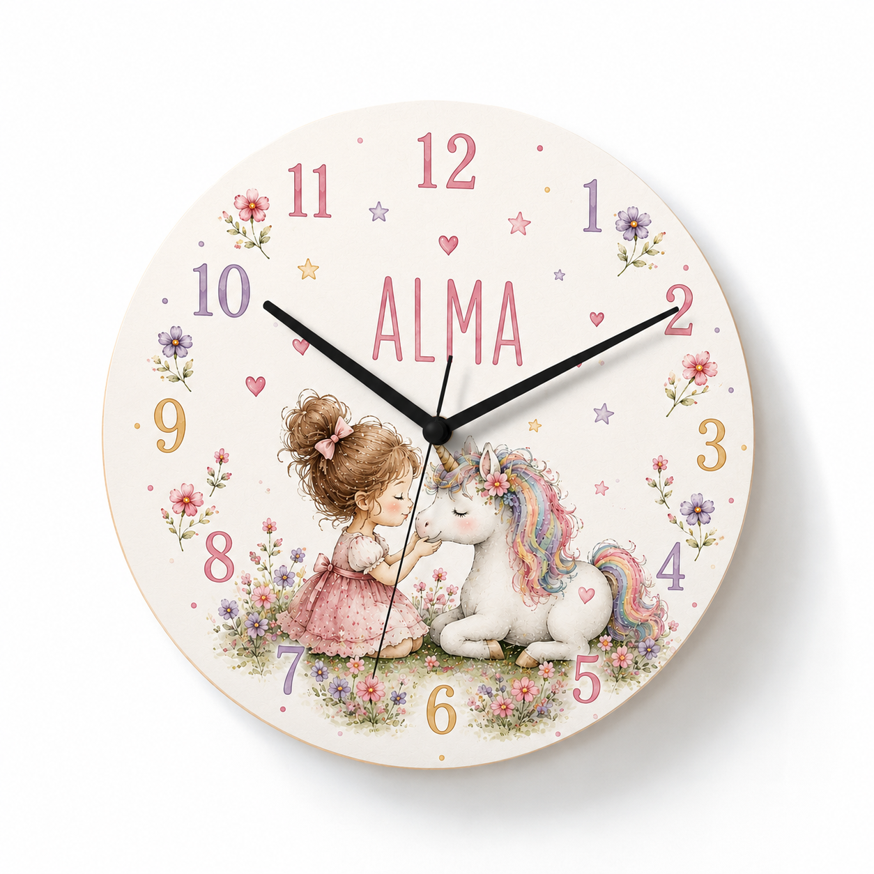 Kinderwanduhr - Einhorn