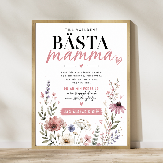 Personalized Mother's Day poster - Nature Dala Horse