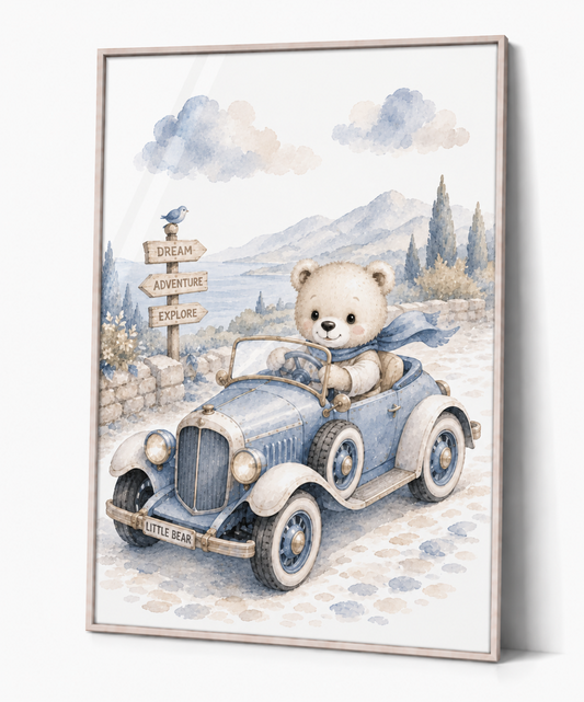 Personalisierte Kinderbilder – Poster fürs Kinderzimmer – Teddybären-Set (3er-Pack)