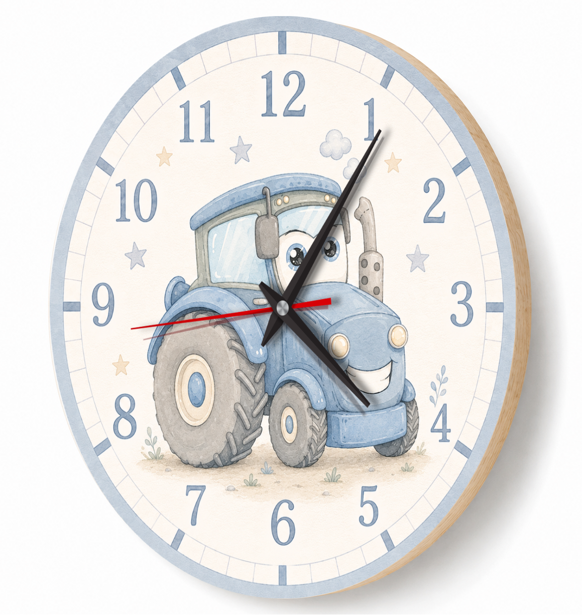 Geräuschlose Wanduhr fürs Kinderzimmer – Traktor