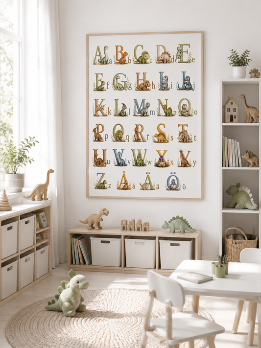 Kinderbilder mit Tieren in Beige? 6-teiliges Set oder einzeln, mit Namen