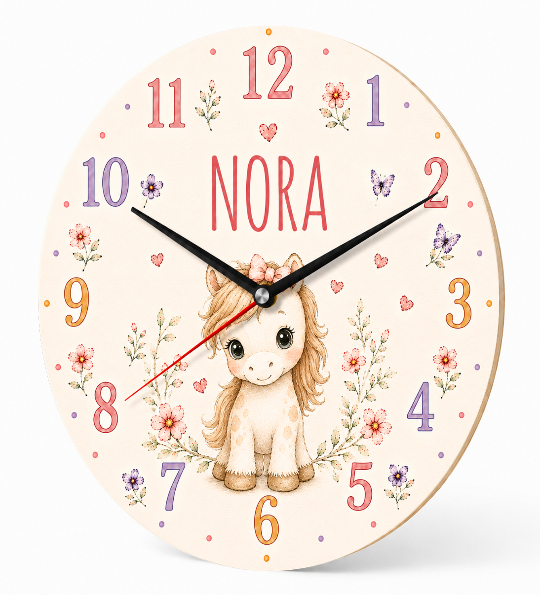 Silent wall clock for children's room - Charming Unicorn