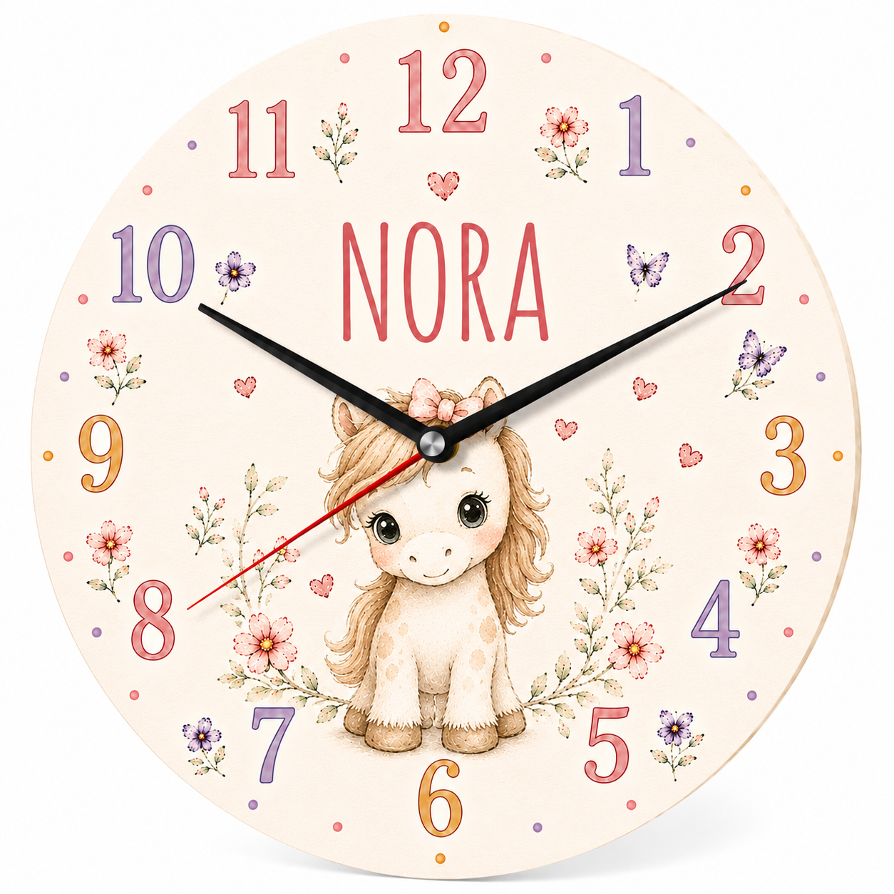 Silent wall clock for children's room - Charming Unicorn