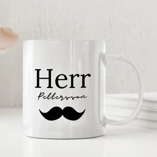 Personliga muggarHerr - mugg med mustasch - Personlig mugg