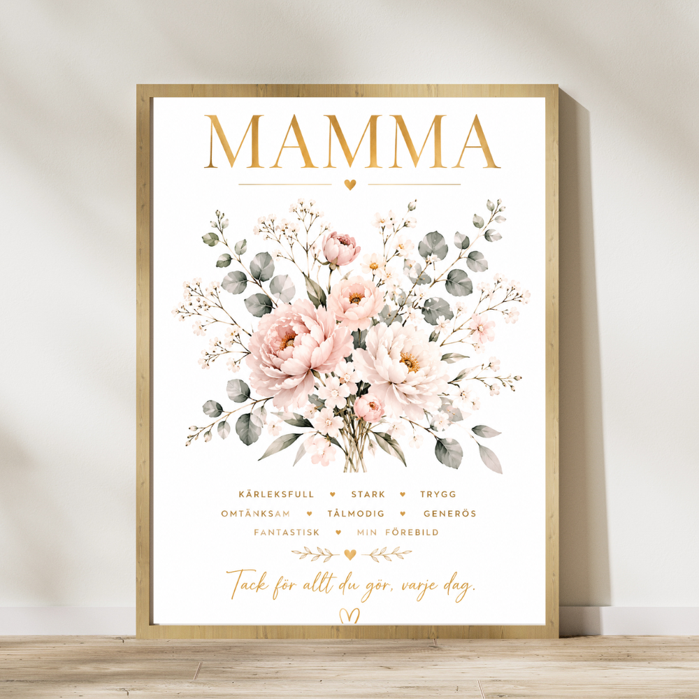 Personalisiertes Muttertagsposter – Die beste Mama der Welt
