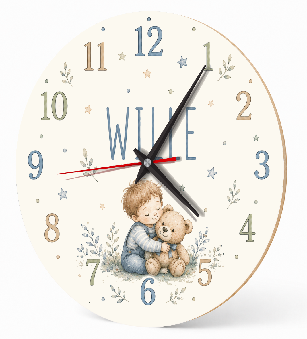 Lautlose Wanduhr für Kinder – Lustige Möwe