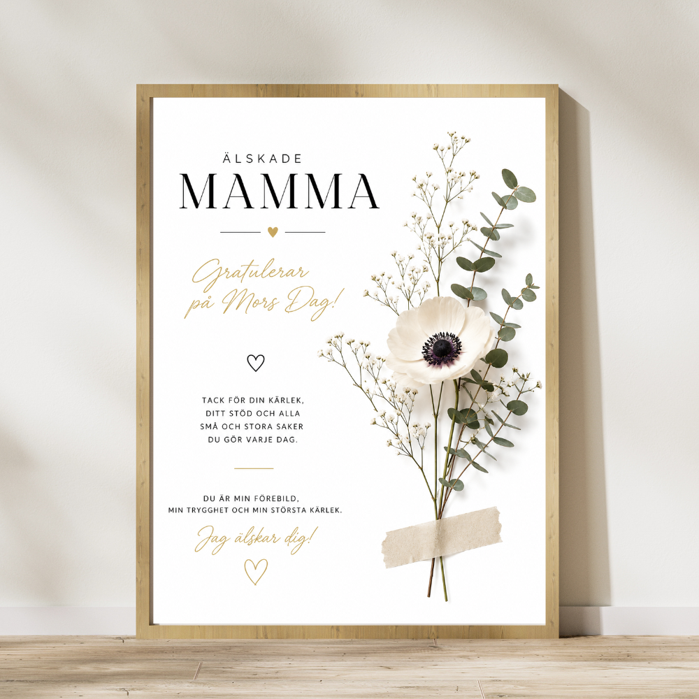 Personalized Mother's Day Poster - Optional Text