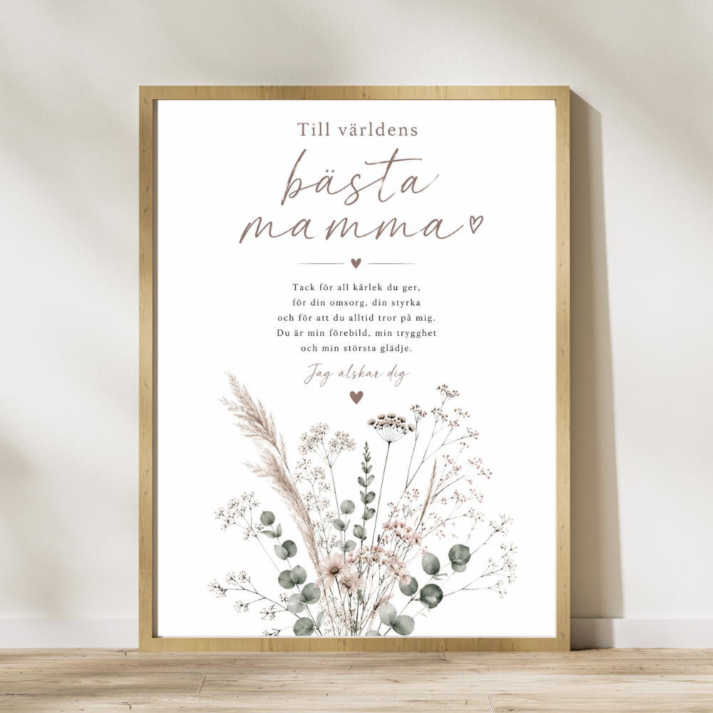 Personalisiertes Muttertagsposter – Blumenmagie
